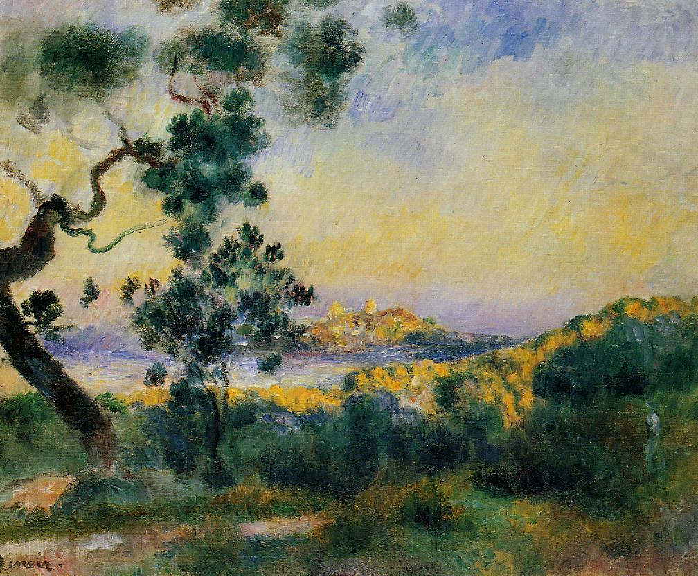 View of Antibes - Pierre-Auguste Renoir painting on canvas